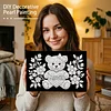 DIY Pearl Painting Love Bear for Home Wall Decor with Frame(20x30cm)
