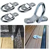 4Pcs 3/8 Heavy Duty D Rings Tie Down Anchors 2400LBS Rivet Clip Retaining Ring