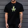 Dinosaur Weightlifting Men's Casual T-Shirt by Inlyline