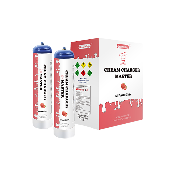 GreatWhip 615G N2O Strawberry Tanks Cream Chargers 6PCS per Carton/Box (US Only)