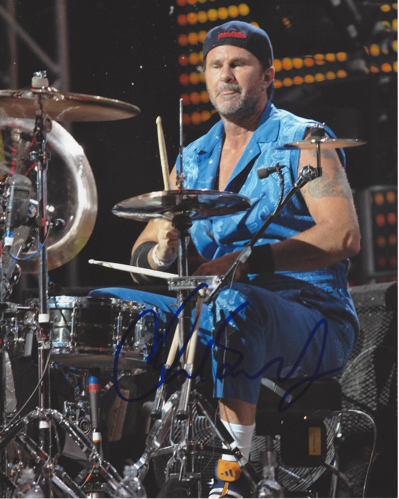 CHAD SMITH RED HOT CHILI PEPPERS DRUMMER HAND SIGNED 8X10 Photo Poster painting 14 w/COA RHCP