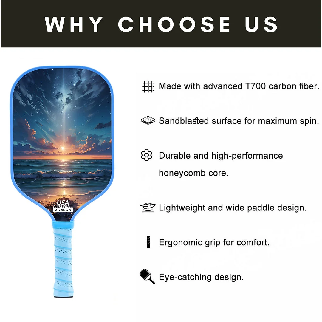 Original Paddle (16mm) T700 Sandblasted Carbon Fiber-Radiant Horizon Paddle