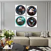 4pcs Diamond Painting -DIY Round Drill Stained Glass Animal