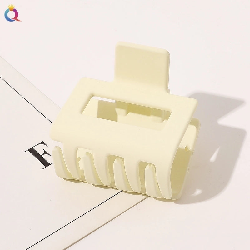 Minimalist Solid Color Plastic Hair Claws