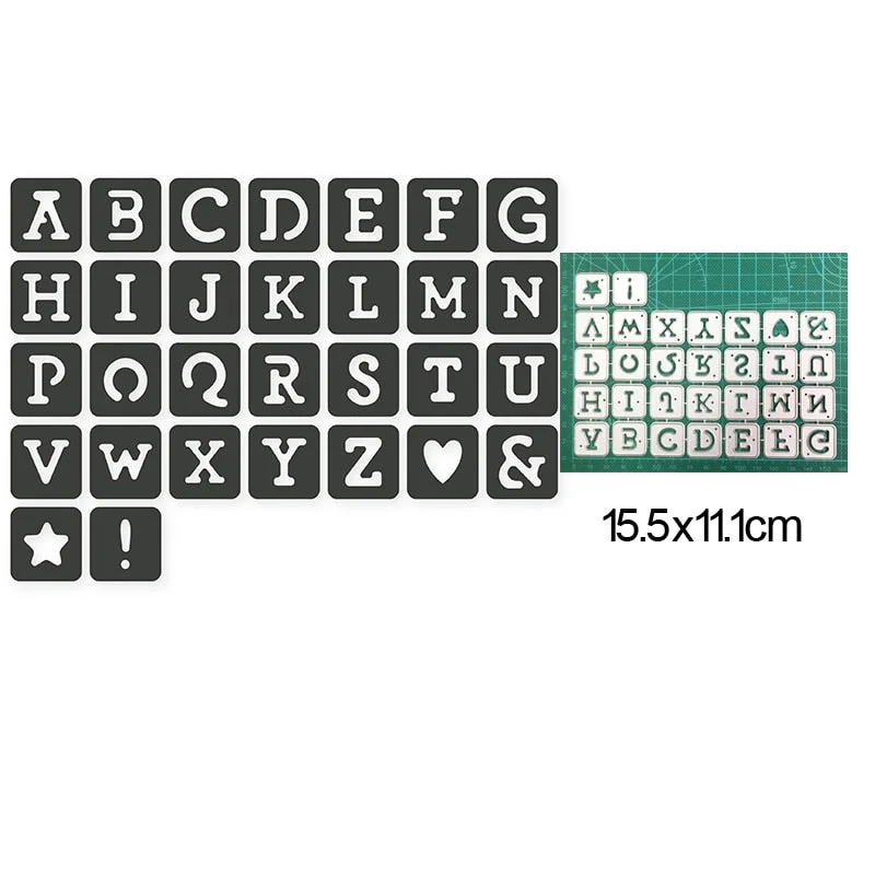 Craft Dies Metal Cutting Dies Cut Die Mold Alphabets Letter Number Scrapbooking Dies Paper Knife Mould Blade Punch Stencils Dies