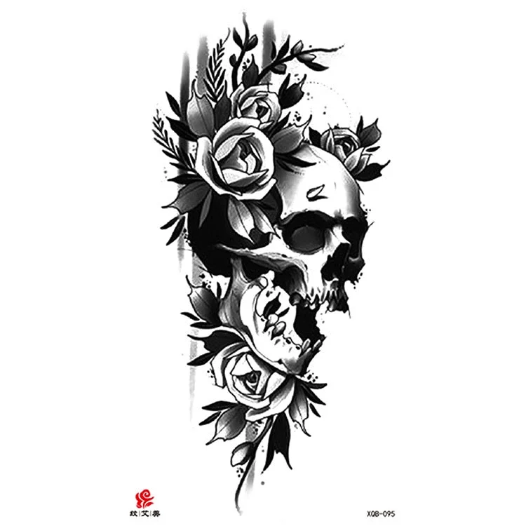 Waterproof Temporary Tattoo Sticker Chest Black Flash Tattoos Wolf Tiger Dragons Sexy Flower Body Art Arm Fake Tatoo Women Men