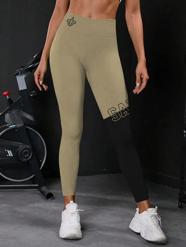 New Orleans Saints High Waist Push Up Printed Leggings