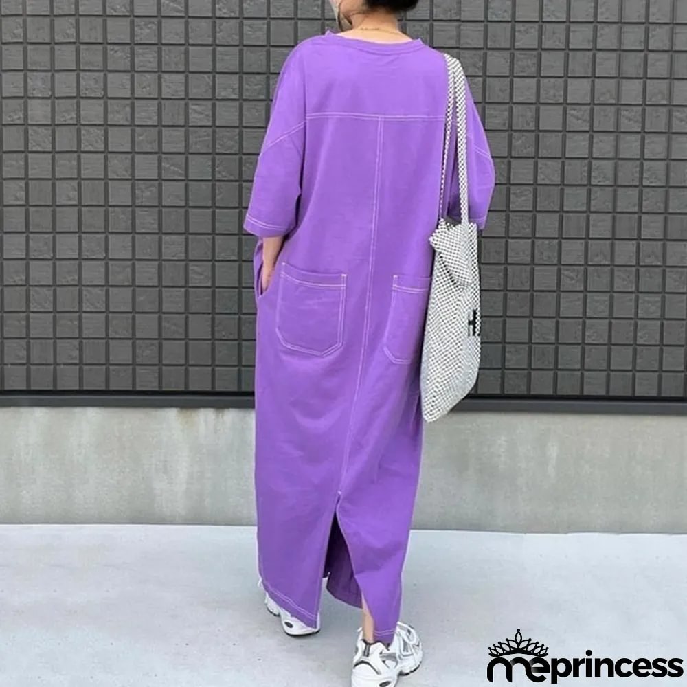 Parent-child Wear Girl Spring Summer Casual Loose Knitting Dress