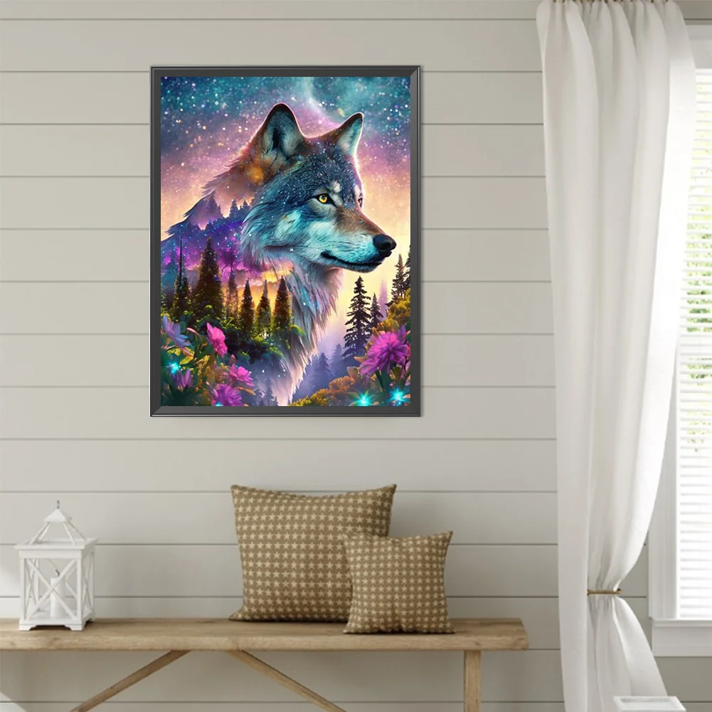 Diamond Painting - Full Round Drill - Forest Wolf(Canvas|40*50cm)