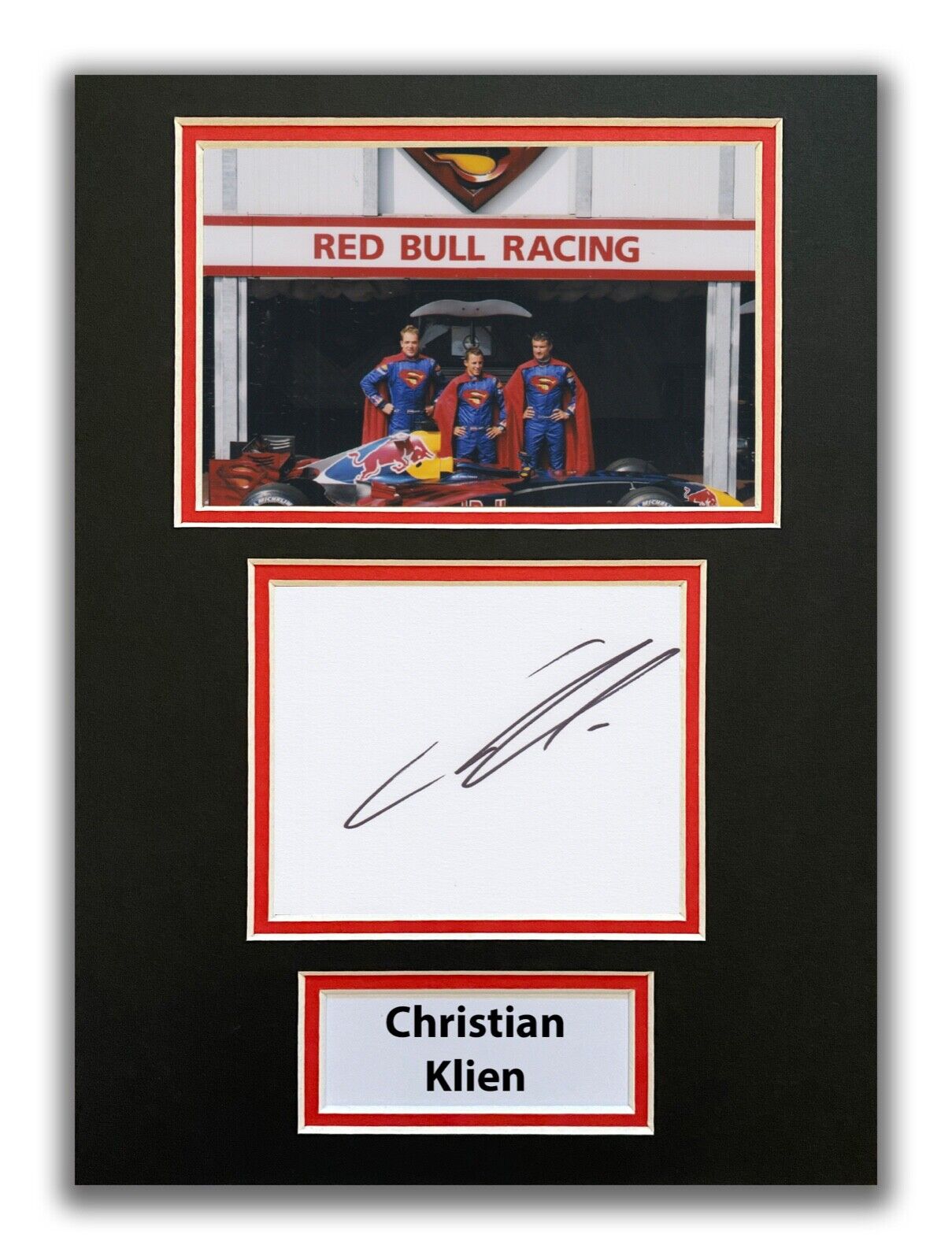 CHRISTIAN KLIEN HAND SIGNED A4 MOUNTED Photo Poster painting DISPLAY - RED BULL F1 AUTOGRAPH.