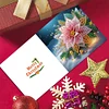 6PCS Xmas Flower DIY Diamond Art Greeting Cards Congratulations Cards & Gifts