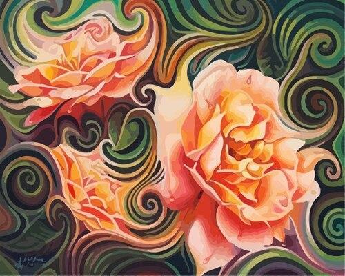 

Retro Flowers – Paint By Numbers - 40*50CM, 501 Original