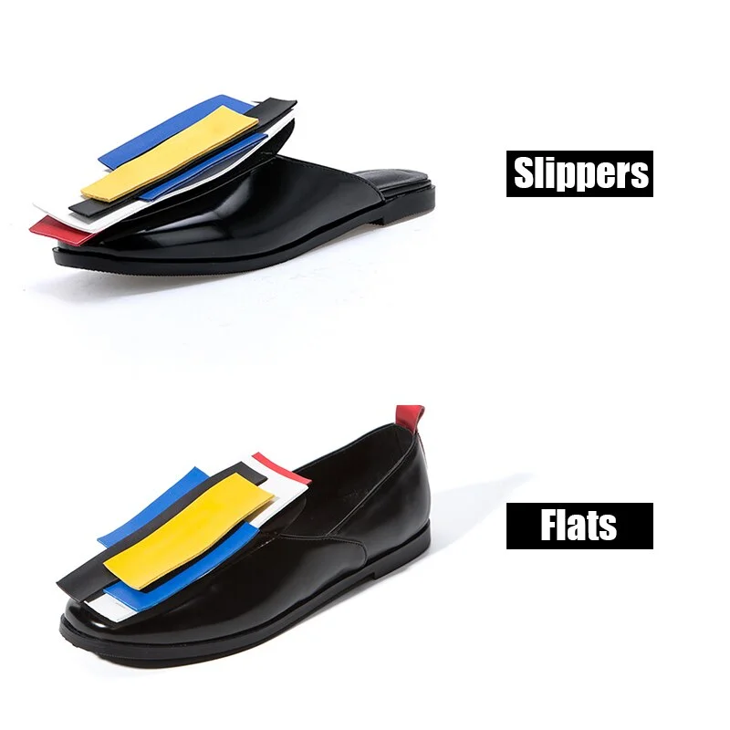 BONJOMARISA Brand Colored Flats Women Spring 2020 Large Size 32-43 Hot Sale Casual Low Heels Women Shoes Woman Slip-on Date Shoe