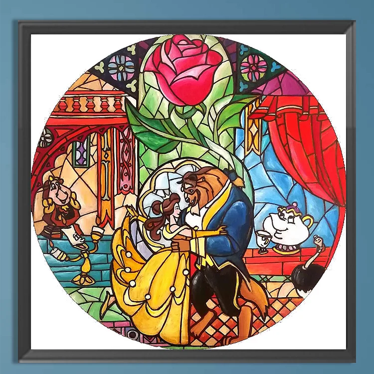 Beauty and the Beast - Full Square - Diamond Painting(35*35cm)