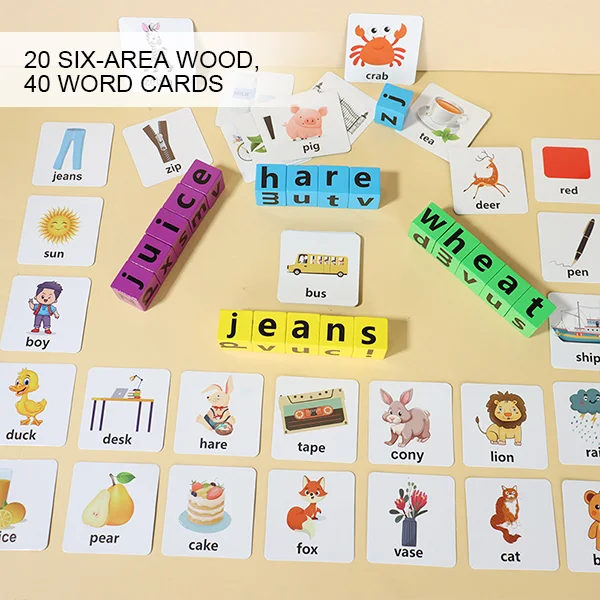 Sank Wooden CVC Word Spelling Games