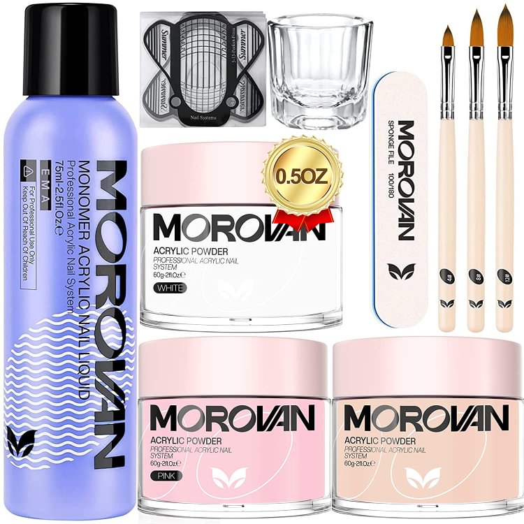 Morovan 3 Colors Acrylic Nail Kit S27