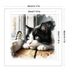 Cat Bird-Partial 11CT Stamped Cross Stitch Bead Embroidery 36*36cm/14.17*14.17in tapestrymarket