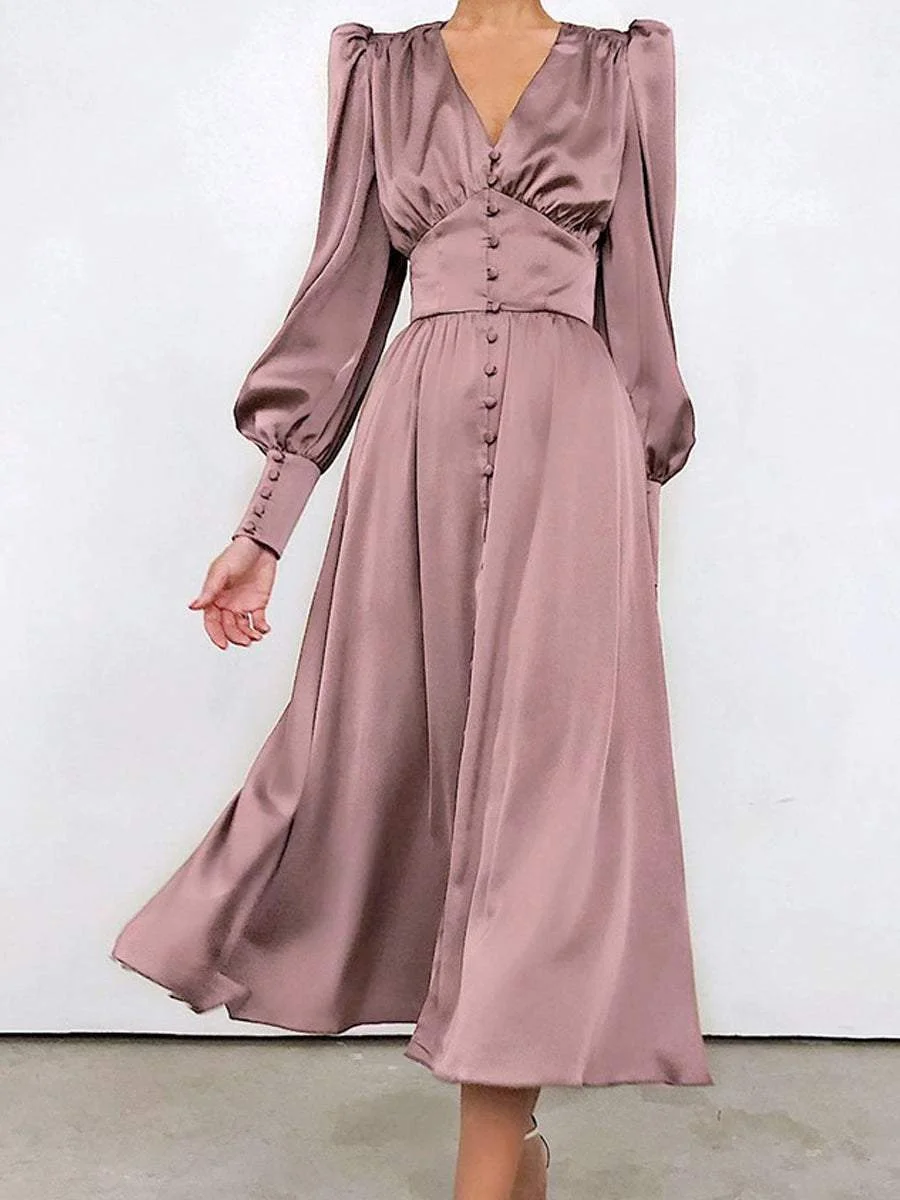 Satin Temperament Dress