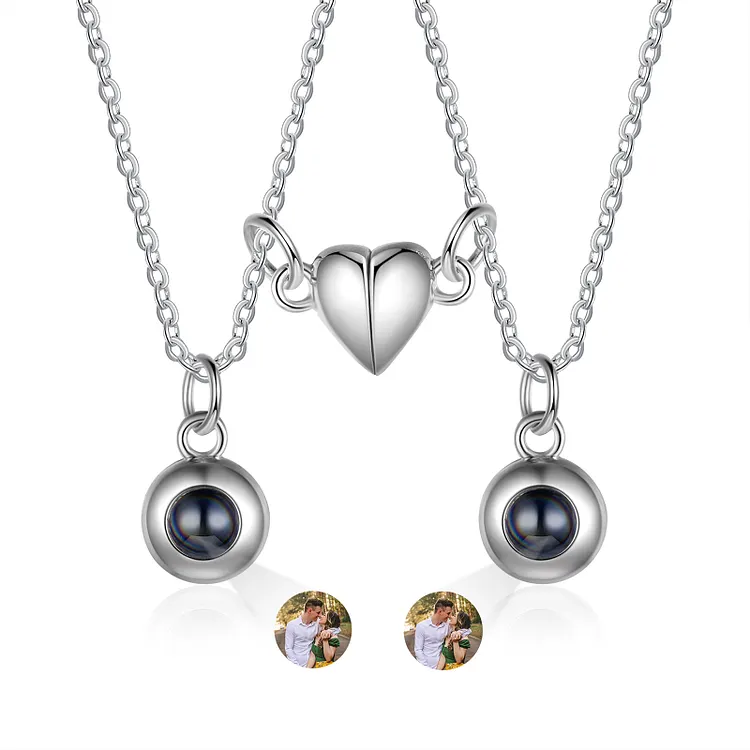 Collana Personalizzata Con Foto A Proiezione - Regalo Uomo Donna Con Ti Amo In 100 Lingue