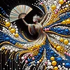 DIY Pearl Painting Dancing Girl for Home Wall Decor with Frame(30x30cm)