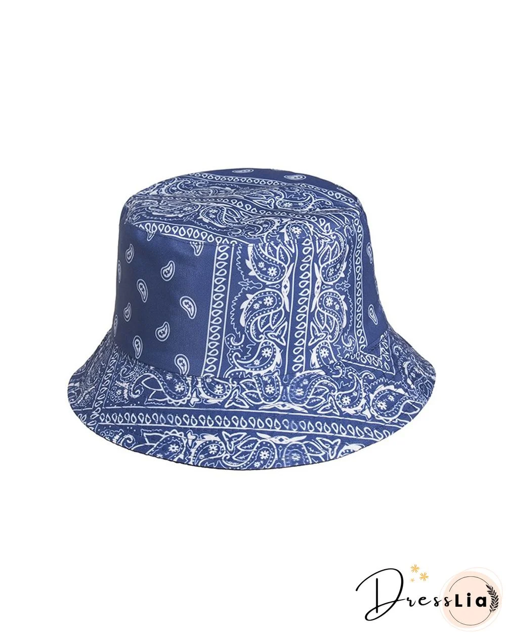 Paisley Print Bucket Hat Outdoor Sun UV Protection Casual Fishing Cap