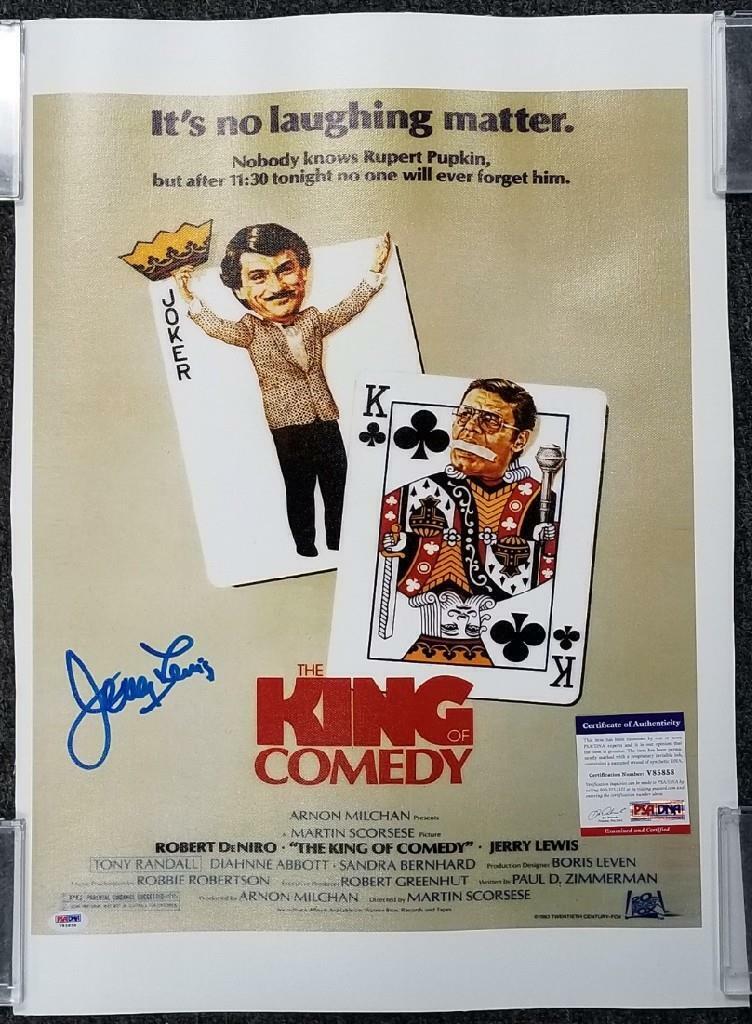 Jerry Lewis signed 16x20 Canvas Photo Poster painting King of Comedy Autograph ~ PSA/DNA COA