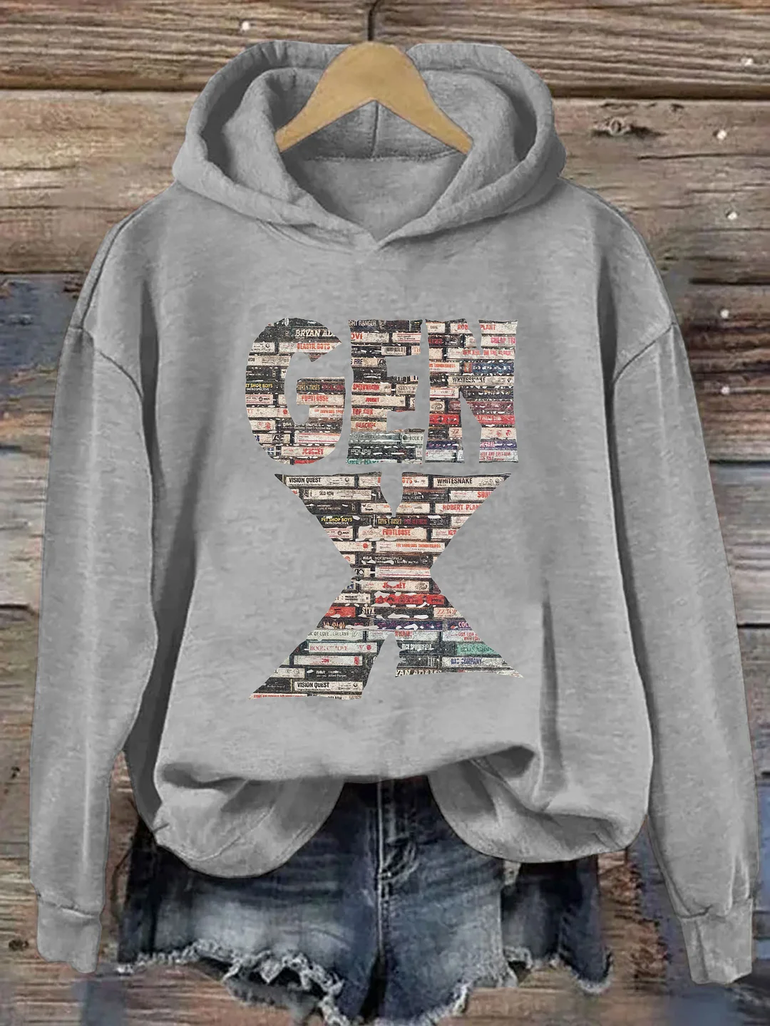 Gen X 80’s Rock Cassettes Hoodie