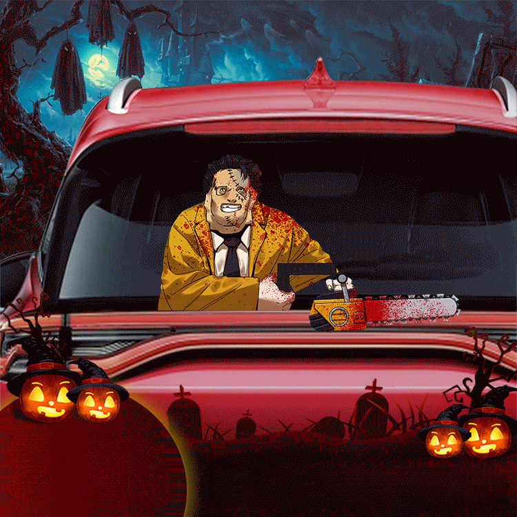 Halloween Rear Windshield Wiper Sticker