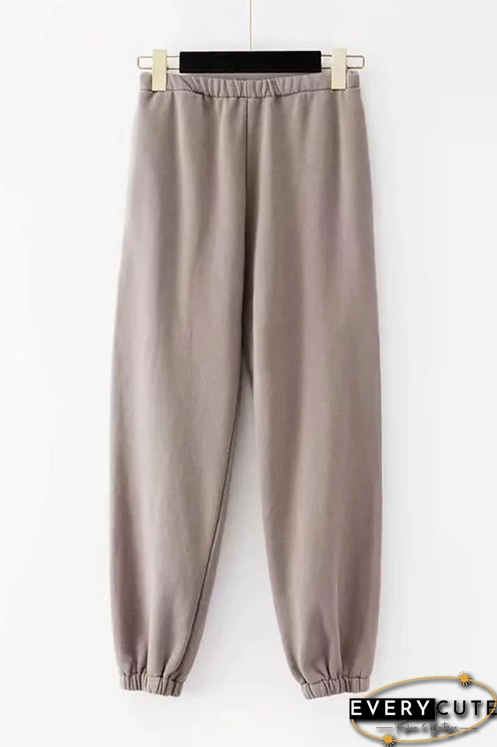 Solid Elastic Joggers