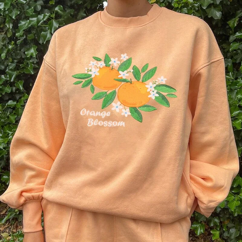 Cartoon Embroidery Y2K Sweatshirts Autumn Casual Streetwear Fashion Cute Tops Korean Aesthetic Vintage 90s Clothes Cuteandpsycho