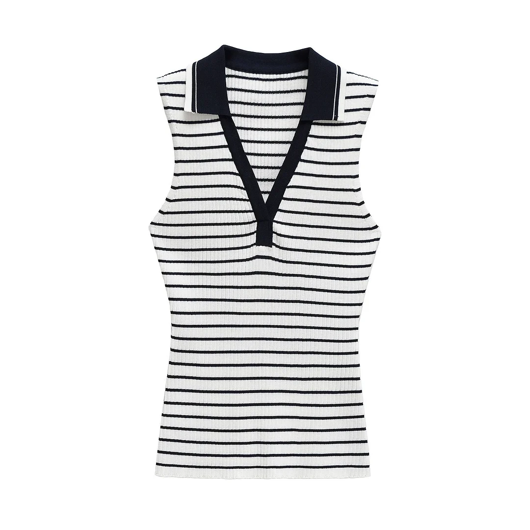 Nigikala Nigikala Women's 2025 Summer New Fashion Sleeveless POLO Collar Sports Polo Shirt 0858315