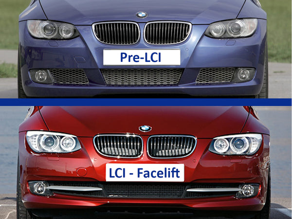 e92 pre lci vs lci kidney grill compare