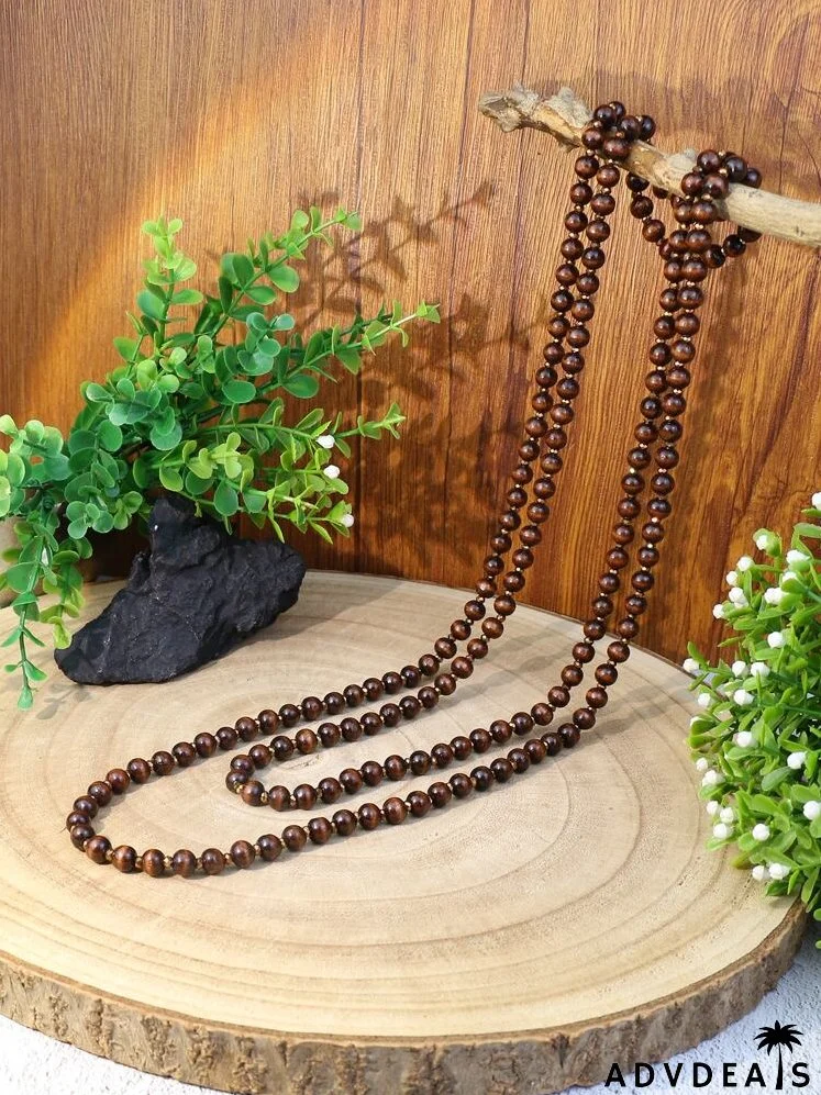Wooden Beaded Layered Necklace