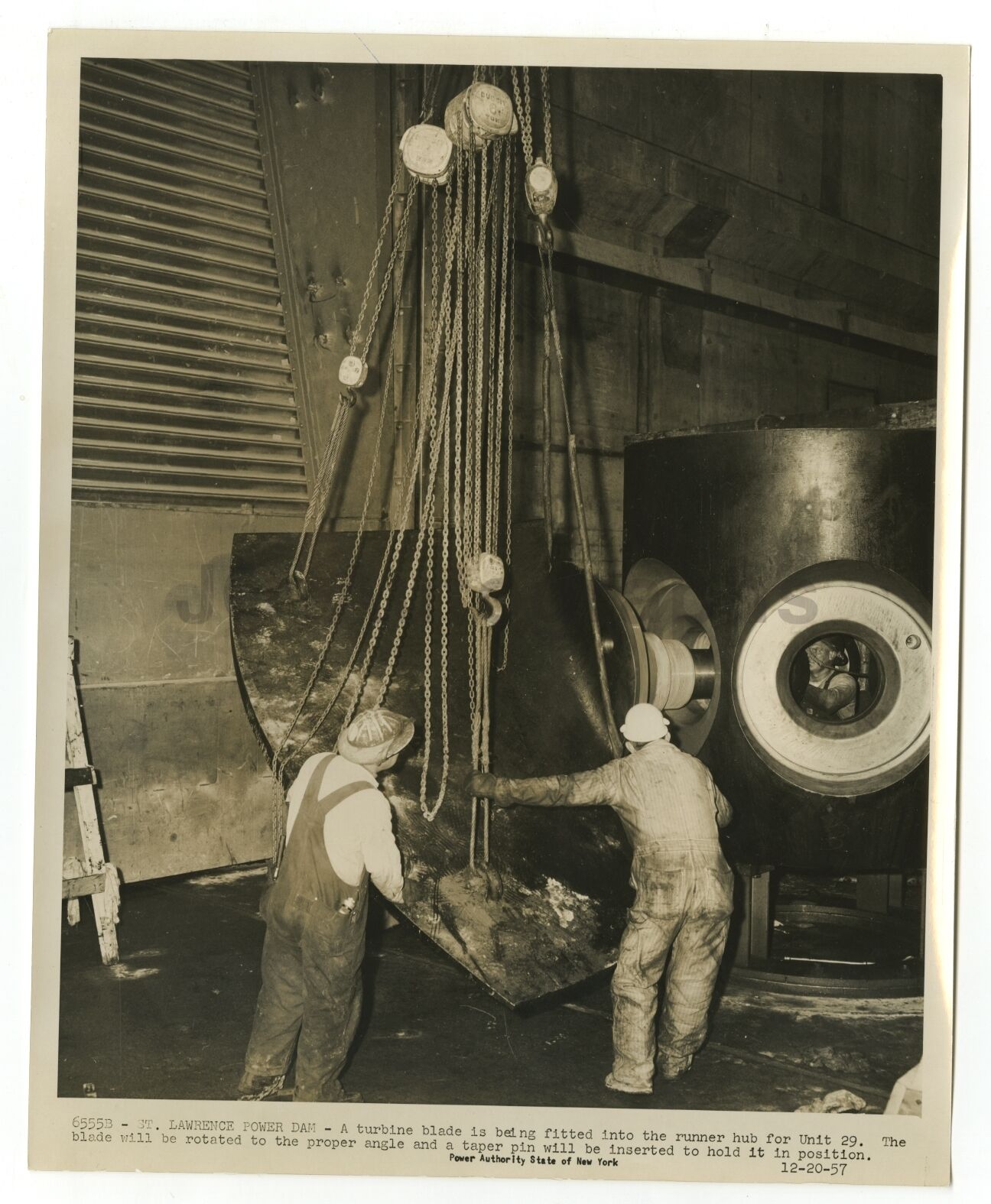 New York Power Authority - Vintage Photo Poster painting St. Lawrence Power Dam - 1957