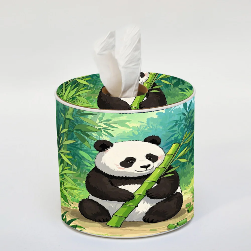 Bamboo DIY Diamond Painting Handmade Tissue Holder Rhinestones Decor Tissue Box