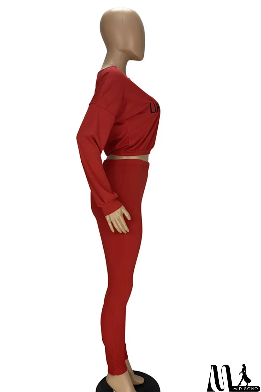 MidiSono - White Fashion Casual Pit Article Fabrics Letter Embroidered Boat Neck Two Pieces