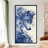 (US Local)Wolf -11CT Stamped Cross Stitch Kit(40x70cm)