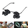 LED Magnifier Glasses Loupes Portable 20X Observation Magnifying Eyewear