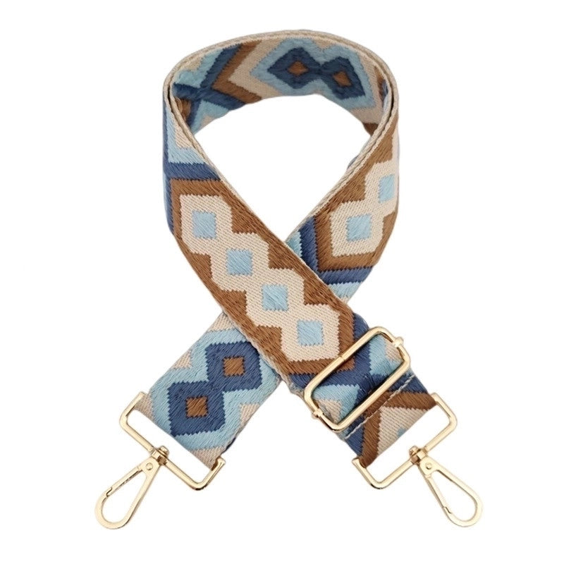 All Seasons Polyester Cotton Color Block Bag Strap