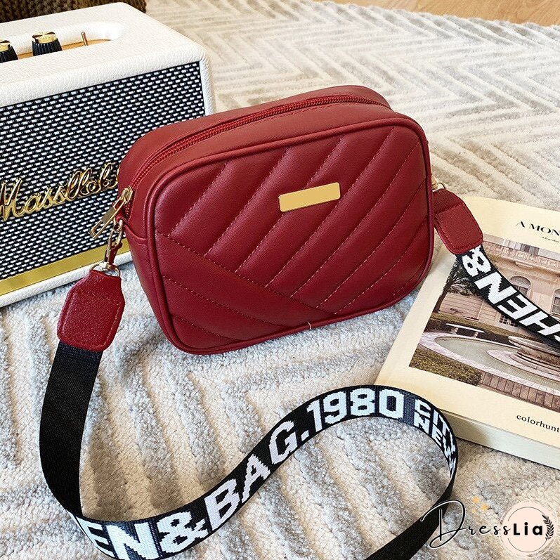 Women's Solid Color Shoulder Bag Messenger Bag