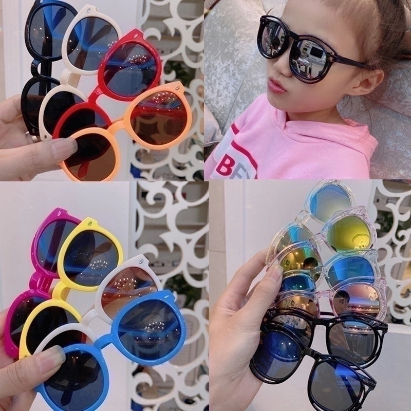 Minimalist Round Pc Round Frame Full Frame Kids Sunglasses