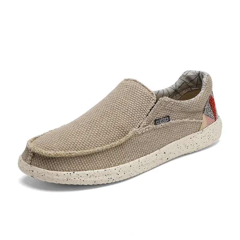 2021 Summer New Men's Canvas Boat Shoes Outdoor Convertible Slip On Loafer Fashion Casual Flat Non-Slip Beach Shoes Big Size 48