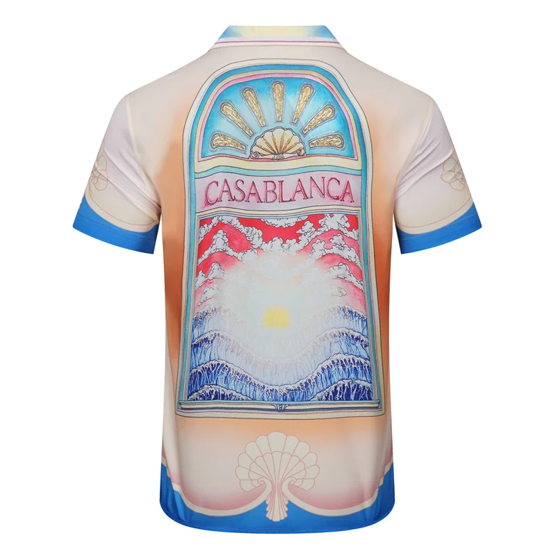 Casablanca 2023SS New Product Silk Short Sleeve Shirt
