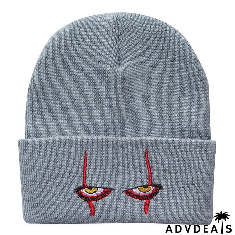 Penny Wise Scar Eyes Beanie Horror Clown Eyes Knit Hat