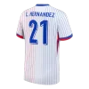 L.HERNANDEZ #21 France Away Soccer Jersey 2024