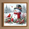 Bonhomme De Neige D&rsquo;Hiver-Perceuse Ronde Peinture Diamant-30*30CM