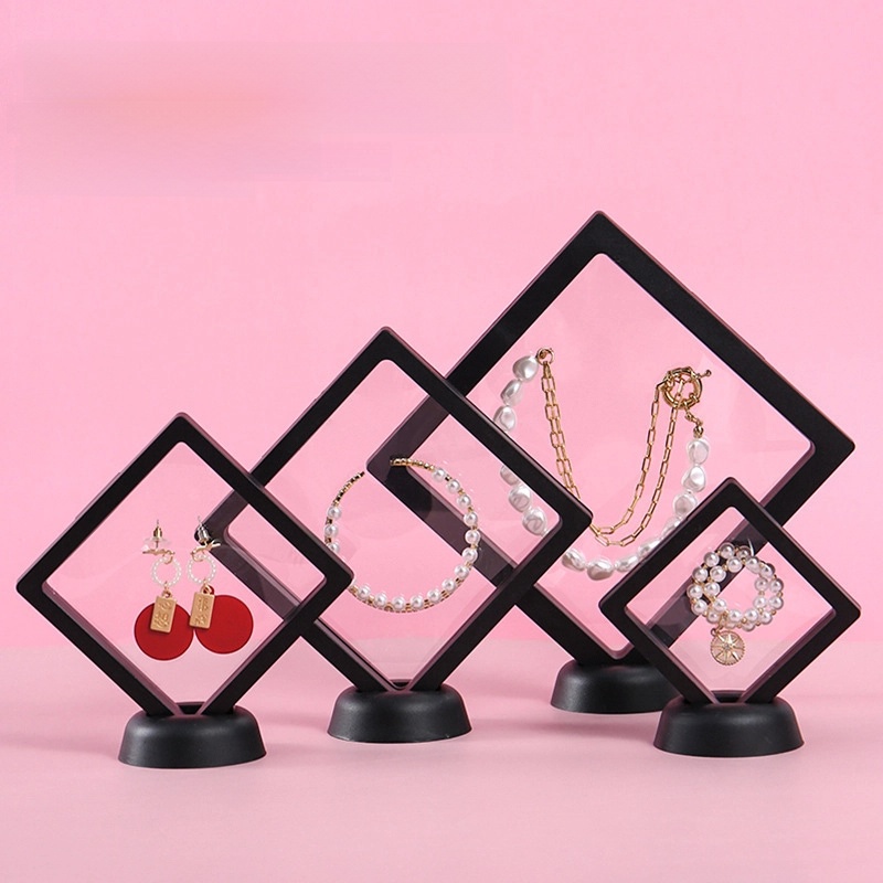 PE Film Suspension Display Box Transparent Jewelry Storage Box Ring Pendant Box Beads Box Toughness Strong Dustproof Oxidation2