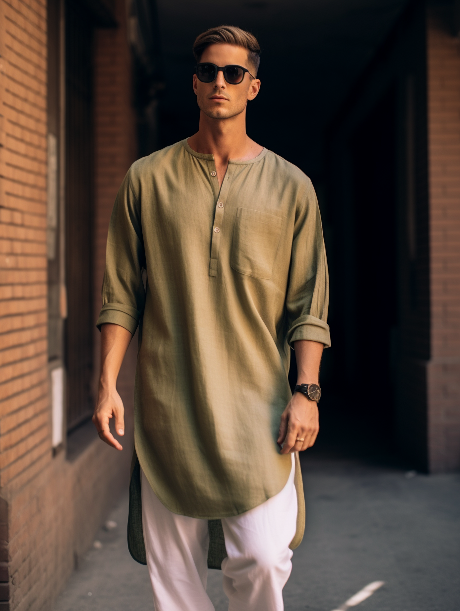 Men's Comfortable Linen Kaftan