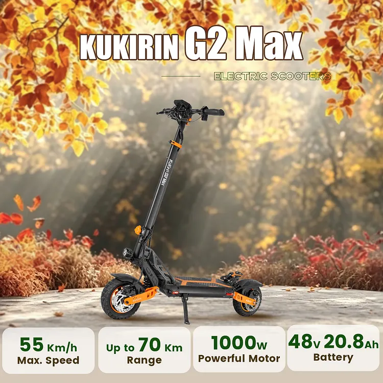 KUKIRIN G2 Max Electric Scooter | 960WH Power | 48V 20.8Ah Battery