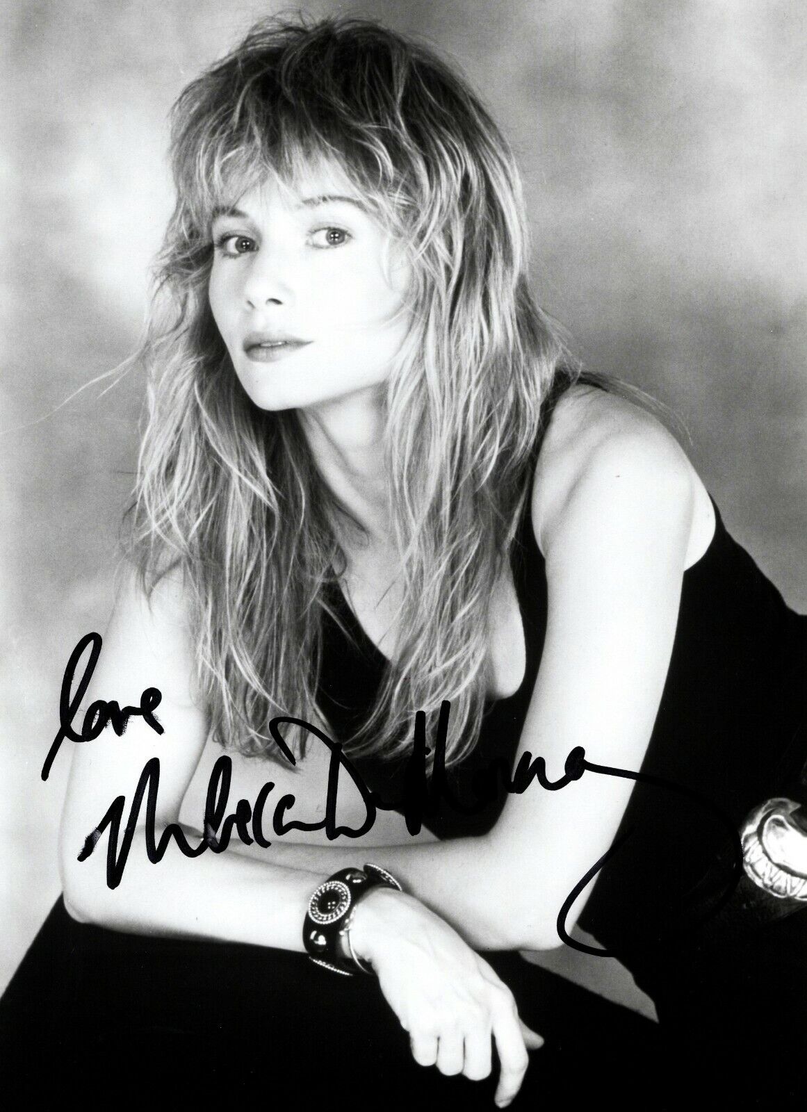 SEXY AUTOGRAPHED 8X10 SIGNED BY A VERY YOUNG REBECCA DeMORNAY UACC COA